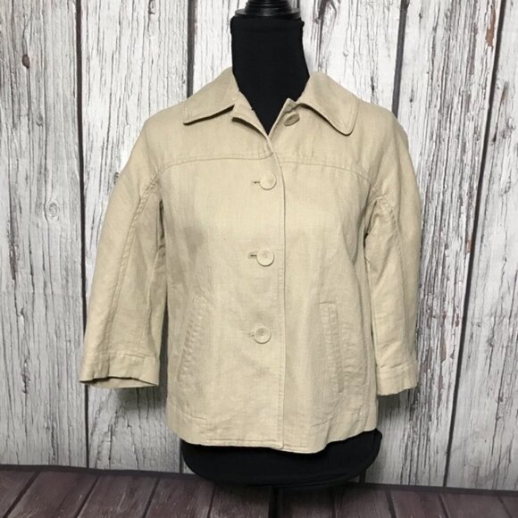 J. Jill Linen / Cotton Blazer Size XSP #11 - Picture 1 of 6